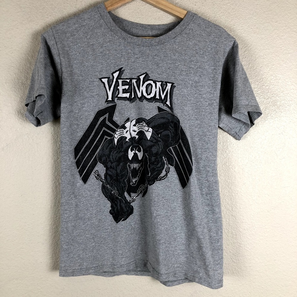 Marvel Venom Shirt Adult Small Grey Lethal Protector Greatest Enemy‎ Tee Mens